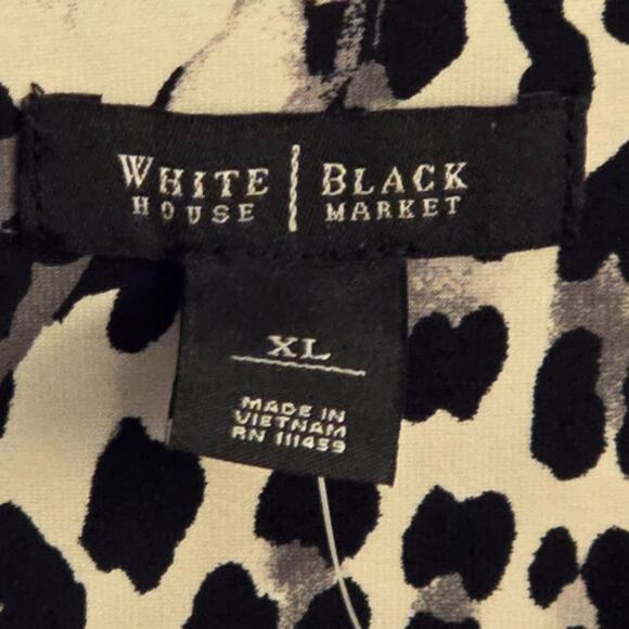 White House Black Market Sheath Dress - Black/Purple Floral - NWT Size XL - Picture 4 of 5